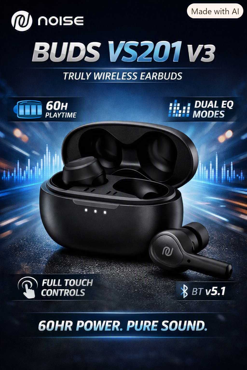 Noise Buds VS201 V3 – 60H Playtime & Dual EQ Mega Sale