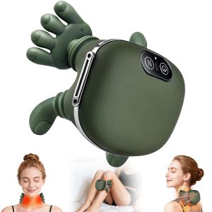 TEKCOOL Wireless Heated Shiatsu Neck & Back Massager – 4D Deep Tissue Pain Relief Anywhere