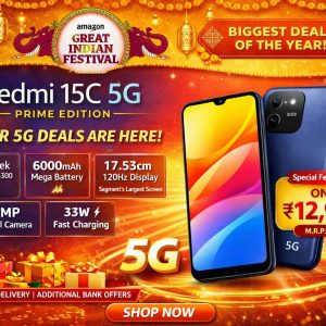 Redmi 15C 5G Prime Edition – Dimensity 6300 Power & 6000 mAh Battery