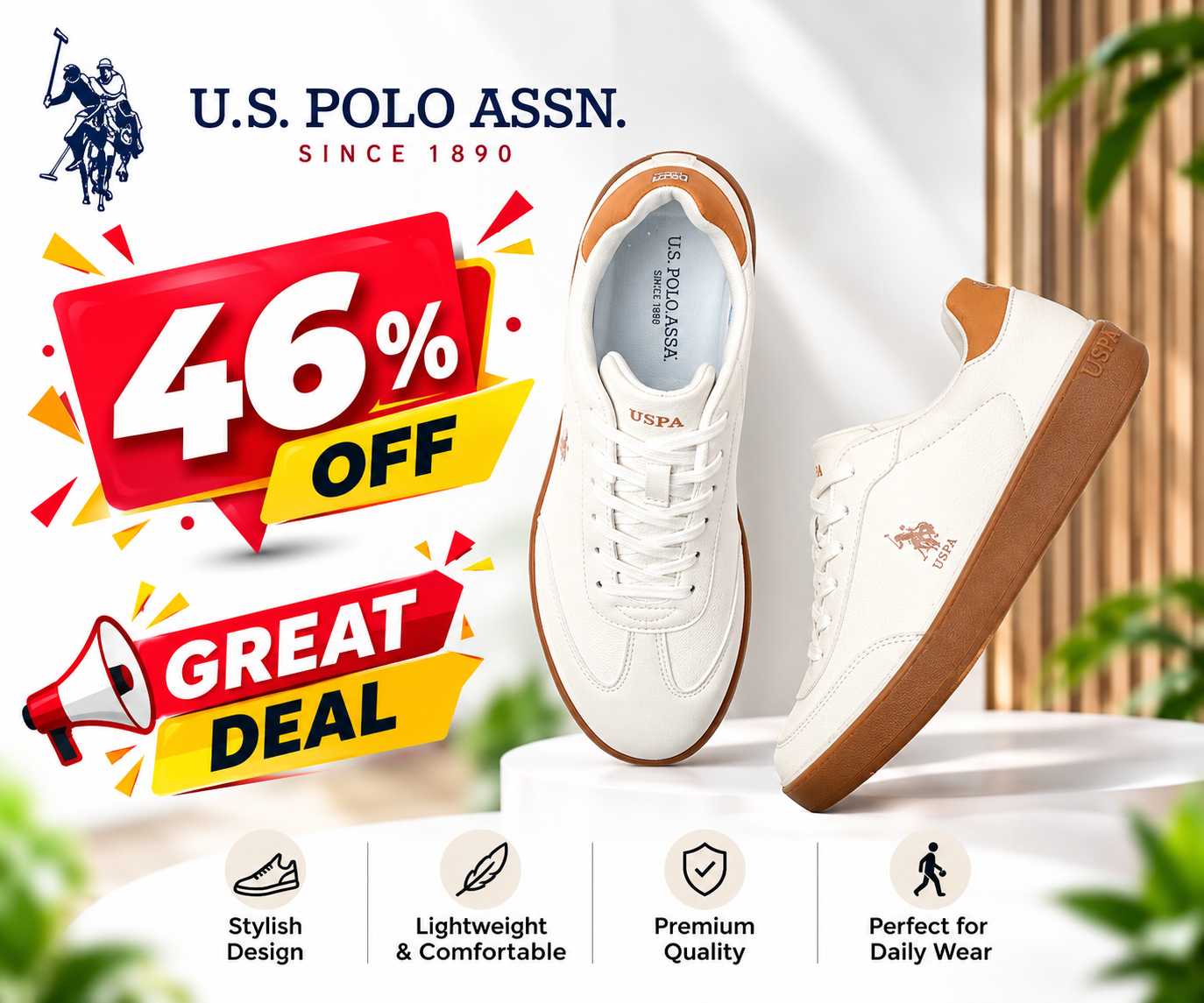 U.S. Polo Assn. Coba 2.0 Men’s Sneakers – Trendy Casual Footwear for Everyday Wear