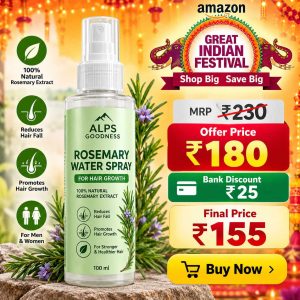 Alps Goodness Rosemary Water Spray 100ml for Hair Care | Rosemary Extract Scalp Spray for Men & Women