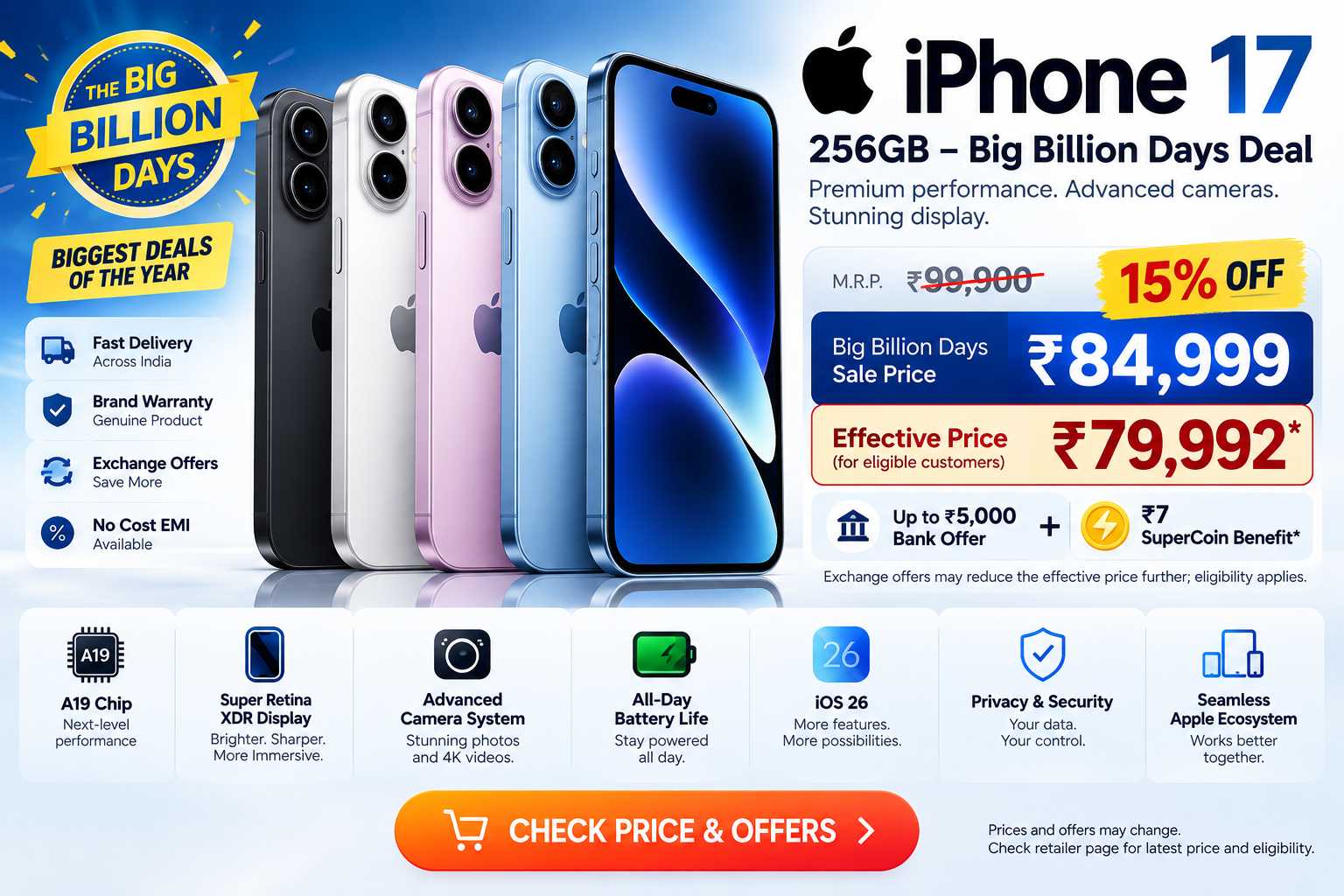iPhone 17 Big Billion Days Deal